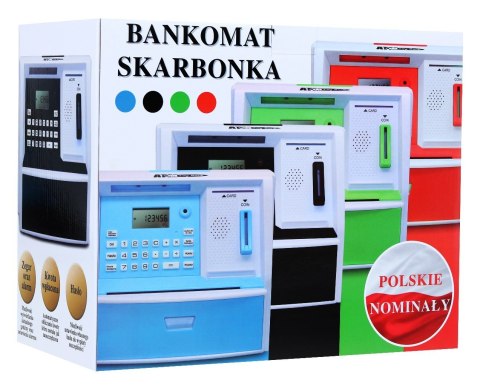 Bankomat z kartą Skarbonka dla dzieci 3+ czerwony Interaktywne funkcje + Tryb oszczędzania Bankomat z kartą Skarbonka dla dzieci 3+ czerwony Interaktywne funkcje + Tryb oszczędzania