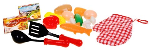 Czerwony zestaw Kucharza dla dzieci 3+ Garnki + Przybory kuchenne + Atrapy jedzenia 22 el. Czerwony zestaw Kucharza dla dzieci 3+ Garnki + Przybory kuchenne + Atrapy jedzenia 22 el.