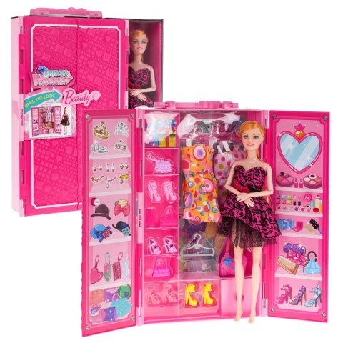 Lalka z Garderobą dla dzieci 3+ Ruchome elementy + 2 Sukienki + 5 Torebek + 4 pary Butów + 3 Wieszaki Lalka z Garderobą dla dzieci 3+ Ruchome elementy + 2 Sukienki + 5 Torebek + 4 pary Butów + 3 Wieszaki