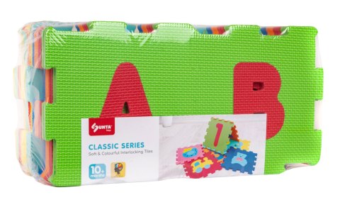 Mata podłogowa z 36 Puzzli dla dzieci 10m+ Wyjmowane cyfry litery + Pianka EVA + Jaskrawe kolory Mata podłogowa z 36 Puzzli dla dzieci 10m+ Wyjmowane cyfry litery + Pianka EVA + Jaskrawe kolory