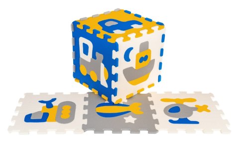 Mata z 9 Puzzli Pojazdy dla dzieci 10m+ Pianka EVA + Układanka pojazdy maszyny + Składanie figur 3D Mata z 9 Puzzli Pojazdy dla dzieci 10m+ Pianka EVA + Układanka pojazdy maszyny + Składanie figur 3D