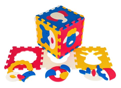 Mata z 9 Puzzli Zwierzątka dla dzieci 10m+ Pianka EVA + Układanka zwierzęta + Składanie figur 3D Mata z 9 Puzzli Zwierzątka dla dzieci 10m+ Pianka EVA + Układanka zwierzęta + Składanie figur 3D