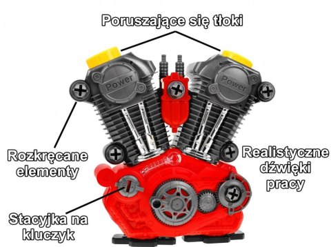 Rozkręcany Silnik samochodowy dla dzieci 3+ Interaktywne efekty + Ruchome elementy + Narzędzia Rozkręcany Silnik samochodowy dla dzieci 3+ Interaktywne efekty + Ruchome elementy + Narzędzia