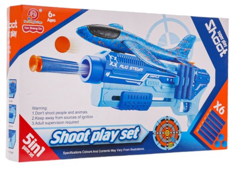 Pistolet z Wyrzutnią Samolotową 5w1 Pomarańczowy Pistolet z Wyrzutnią Samolotową 5w1 Pomarańczowy