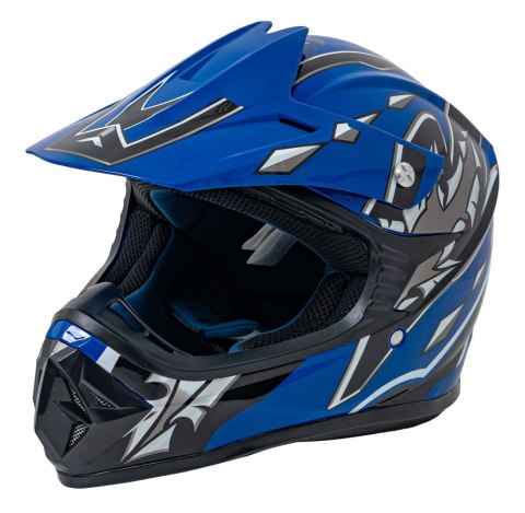 Kask Motocyklowy Enduro Niebieski S Kask Motocyklowy Enduro Niebieski S