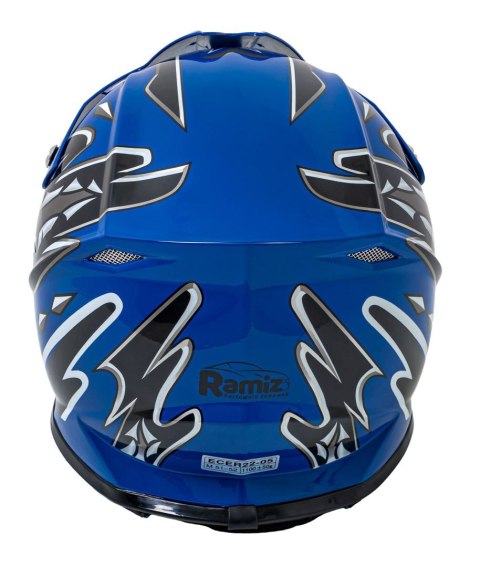 Kask Motocyklowy Enduro Niebieski S Kask Motocyklowy Enduro Niebieski S