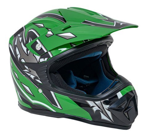 Kask Motocyklowy Enduro Zielony L Kask Motocyklowy Enduro Zielony L