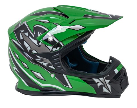 Kask Motocyklowy Enduro Zielony L Kask Motocyklowy Enduro Zielony L