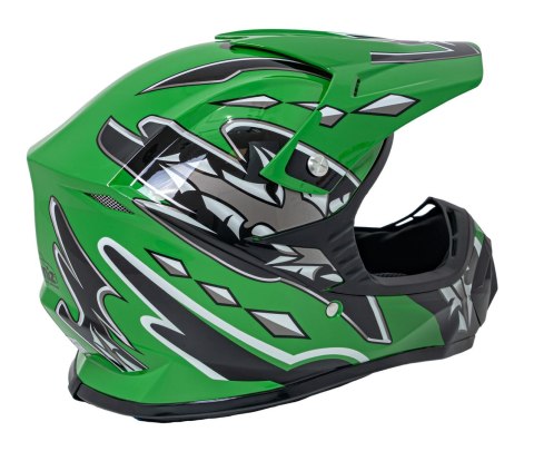 Kask Motocyklowy Enduro Zielony M Kask Motocyklowy Enduro Zielony M