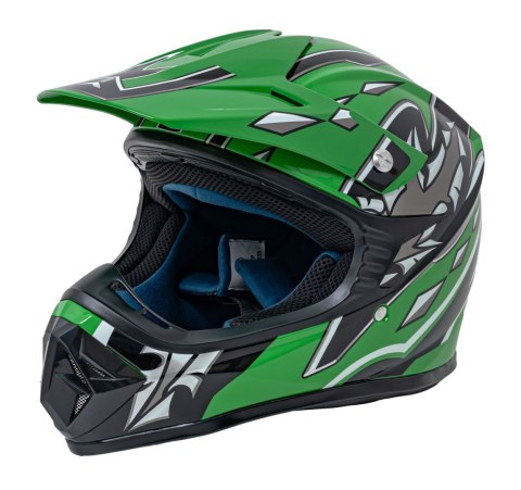 Kask Motocyklowy Enduro Zielony S Kask Motocyklowy Enduro Zielony S