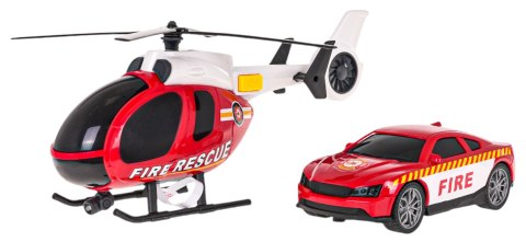 Zestaw Helikopter + Autko Straż Pożarna Zestaw Helikopter + Autko Straż Pożarna
