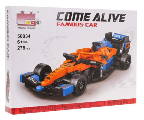 Zestaw Klocków Bolid F1 Pomarańczowy 278el. Zestaw Klocków Bolid F1 Pomarańczowy 278el.