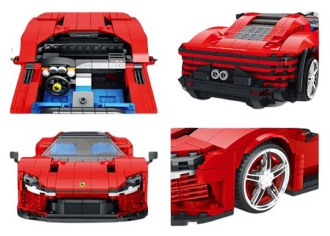 Zestaw Klocków Auto Sportowe Czerwone 1168el. Zestaw Klocków Auto Sportowe Czerwone 1168el.