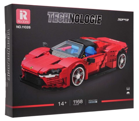 Zestaw Klocków Auto Sportowe Czerwone 1168el. Zestaw Klocków Auto Sportowe Czerwone 1168el.