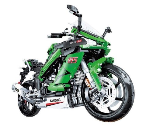 Zestaw Klocków technicznych Motocykl Sportowy Zielony 2304el. Zestaw Klocków technicznych Motocykl Sportowy Zielony 2304el.