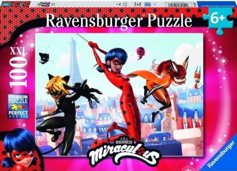 Puzzle XXL 100 Biedronka i czarny kot Puzzle XXL 100 Biedronka i czarny kot