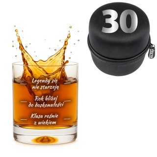 Urodzinowa szklanka do whisky - prezent na 30 urodziny - dla męża, brata