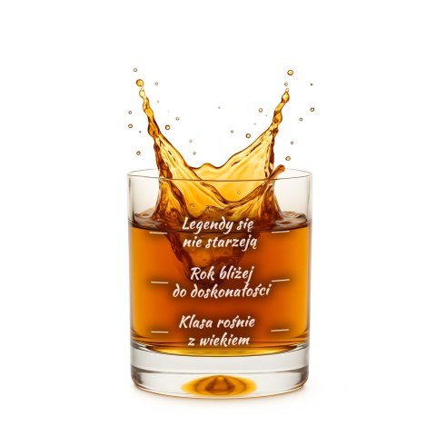 Urodzinowa szklanka do whisky - prezent na 50 urodziny - dla męża, ojca Urodzinowa szklanka do whisky - prezent na 50 urodziny - dla męża, ojca