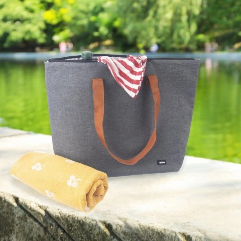 Torba Termiczna Shopper Szara Solidna Wytrzymała ORION 44 x 11 x 35 cm Torba Termiczna Shopper Szara Solidna Wytrzymała ORION 44 x 11 x 35 cm