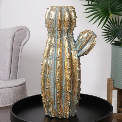 Wazon na kwiaty złoty kaktus 41,5 cm Wazon na kwiaty złoty kaktus 41,5 cm