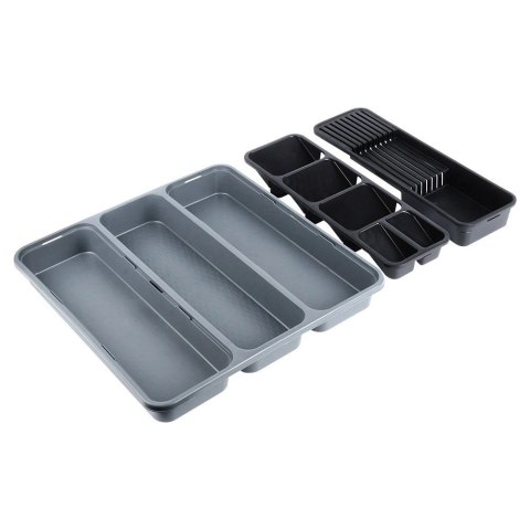 Wkład Organizer na Sztućce Nożę do Szuflady Szary Solidny ORION 40 x 40 cm Wkład Organizer na Sztućce Nożę do Szuflady Szary Solidny ORION 40 x 40 cm