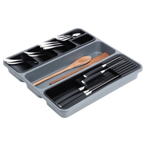 Wkład Organizer na Sztućce Nożę do Szuflady Szary Solidny ORION 40 x 40 cm Wkład Organizer na Sztućce Nożę do Szuflady Szary Solidny ORION 40 x 40 cm