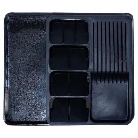 Wkład Organizer na Sztućce do Szuflady Rozsuwany Czarny VILDE 40 x 31 cm Wkład Organizer na Sztućce do Szuflady Rozsuwany Czarny VILDE 40 x 31 cm