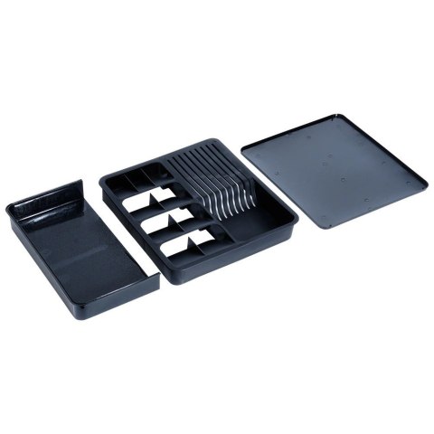 Wkład Organizer na Sztućce do Szuflady Rozsuwany Czarny VILDE 40 x 31 cm Wkład Organizer na Sztućce do Szuflady Rozsuwany Czarny VILDE 40 x 31 cm