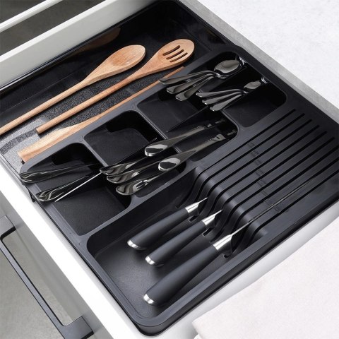 Wkład Organizer na Sztućce do Szuflady Rozsuwany Czarny VILDE 40 x 31 cm Wkład Organizer na Sztućce do Szuflady Rozsuwany Czarny VILDE 40 x 31 cm