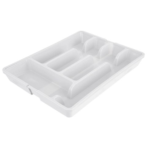 Wkład na sztućce do szuflady rozsuwany biały 36,5x27,5 cm Wkład na sztućce do szuflady rozsuwany biały 36,5x27,5 cm