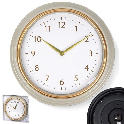 Zegar Ścienny Wiszący Okrągły Biały Złoty Dekoracyjny Ozdobny VILDE 50 cm Zegar Ścienny Wiszący Okrągły Biały Złoty Dekoracyjny Ozdobny VILDE 50 cm