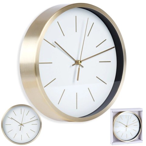 Zegar ścienny biały złoty 25 cm Zegar ścienny biały złoty 25 cm