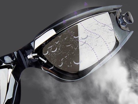 ZESTAW Okulary do pływania UV ANTI-FOG + zatyczki do uczu i nosa SP0792 RO