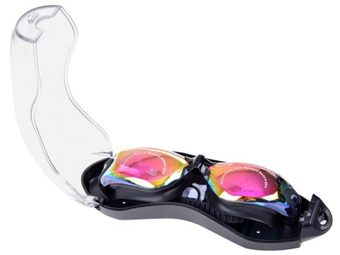 ZESTAW Okulary do pływania UV ANTI-FOG + zatyczki do uczu i nosa SP0792 RO