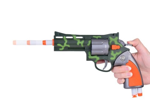 Zestaw Rewolwer Pistolet + Piankowe naboje Zabawa w strzelanie ZA5327