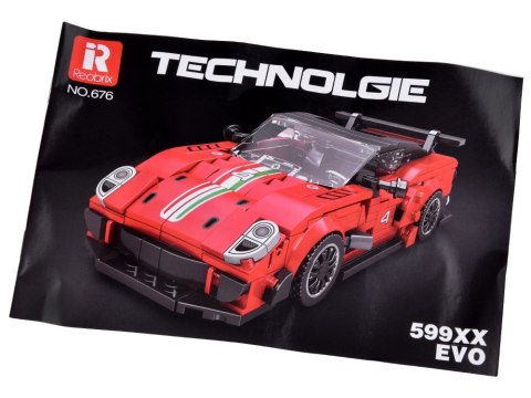 Klocki techniczne Supersportowe auto CZERWONE spojler 413-ele ZA5261