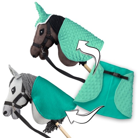 Derka i nauszniki Skippi dla Hobby Horse - zielony - pastelowa