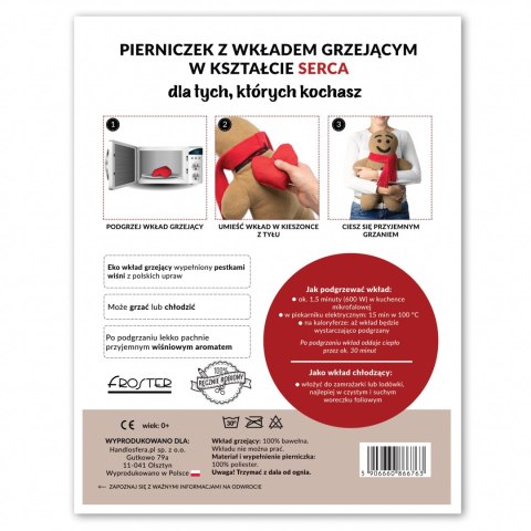 Grzejący Pierniczek termofor serce pestki wiśni Grzejący Pierniczek termofor serce pestki wiśni