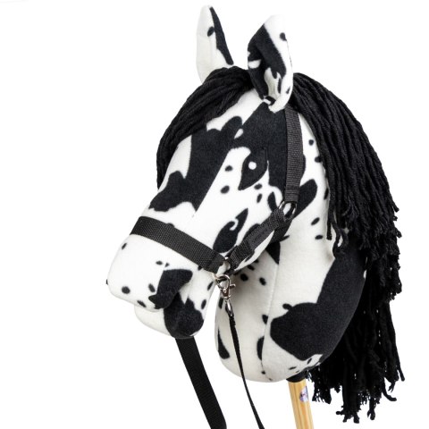 Hobby Horse z kantarem - łaciaty - appaloosa - czarno biały - dla dziecka Hobby Horse z kantarem - łaciaty - appaloosa - czarno biały - dla dziecka