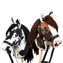 Hobby Horse z kantarem - łaciaty - nakrapiany - brązowo biały - dla dziecka