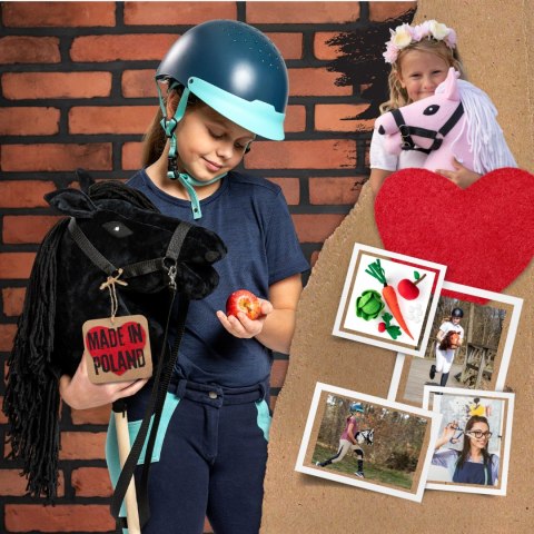 Hobby horse koń na patyku kiju dla dziecka duży A3 Hobby horse koń na patyku kiju dla dziecka duży A3