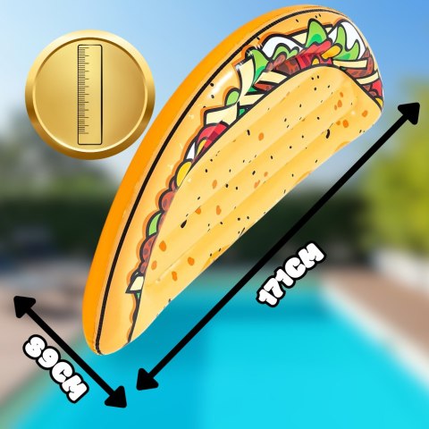 BESTWAY MATERAC DMUCHANY DO PŁYWANIA PLAŻA NA BASEN TACO DUŻY XXL BESTWAY MATERAC DMUCHANY DO PŁYWANIA PLAŻA NA BASEN TACO DUŻY XXL
