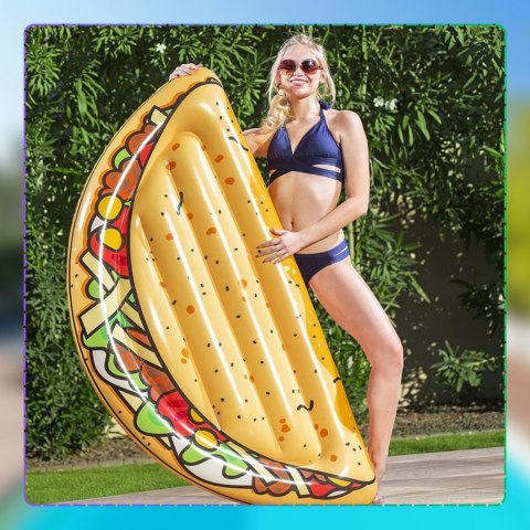 BESTWAY MATERAC DMUCHANY DO PŁYWANIA PLAŻA NA BASEN TACO DUŻY XXL BESTWAY MATERAC DMUCHANY DO PŁYWANIA PLAŻA NA BASEN TACO DUŻY XXL