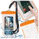 ETUI WODOODPORNE WODOSZCZELNE CASE NA TELEFON FLUORESCENCYJNE POMARAŃCZ