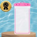ETUI WODOODPORNE WODOSZCZELNE CASE NA TELEFON FLUORESCENCYJNE RÓŻOWE