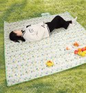 KOC PIKNIKOWY PLAŻOWY MATA BIWAKOWA WODOODPORNA PRZENOŚNA DUŻA 2x2m LIŚCIE