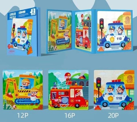 MAGNETYCZNE PUZZLE KSIĄŻECZKA POJAZDY POLICJA STRAŻ JHTOY-268 MAGNETYCZNE PUZZLE KSIĄŻECZKA POJAZDY POLICJA STRAŻ JHTOY-268