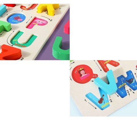PUZZLE DREWNIANE ALFABET LITERKI NAUKA JHTOY-330 PUZZLE DREWNIANE ALFABET LITERKI NAUKA JHTOY-330