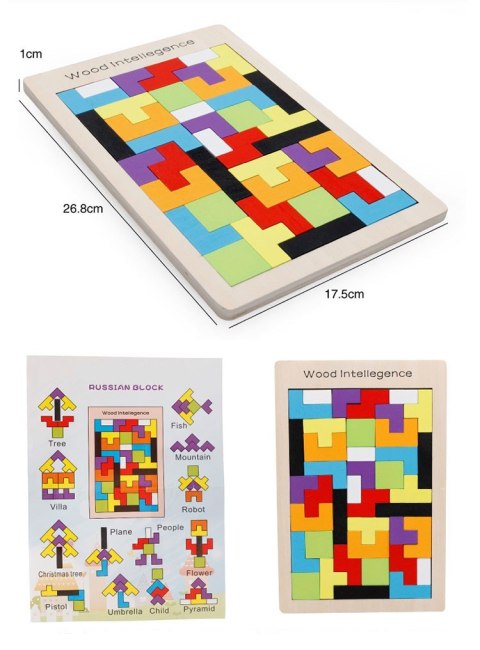 PUZZLE DREWNIANE TETRIS ZKB-815 PUZZLE DREWNIANE TETRIS ZKB-815