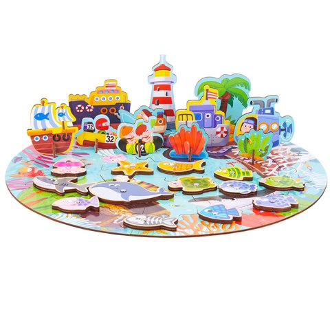 RYBKI DO ŁOWIENIA + PUZZLE W WIADERKU RYBKI DO ŁOWIENIA + PUZZLE W WIADERKU